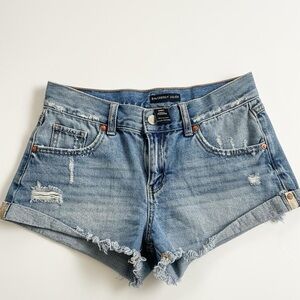 Sincerely Jules Distressed Blue Jean Shorts